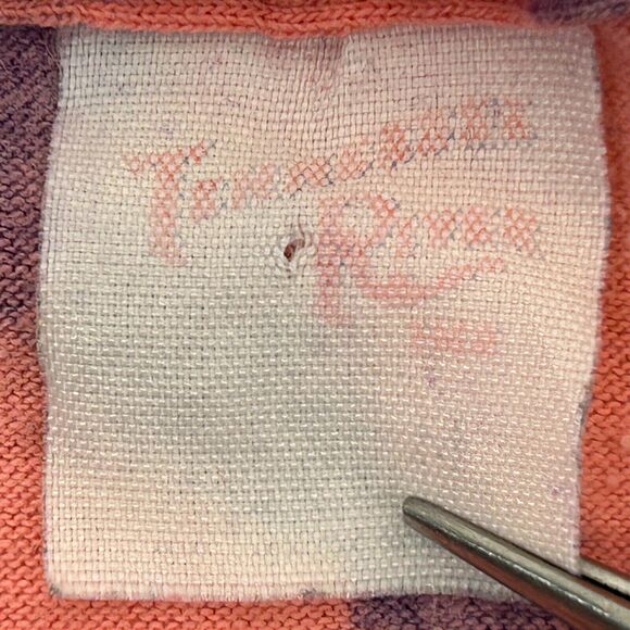 Vintage South of the Border T Shirt Mens Medium Hippie Smiling Face 80s Orange - Picture 6 of 7